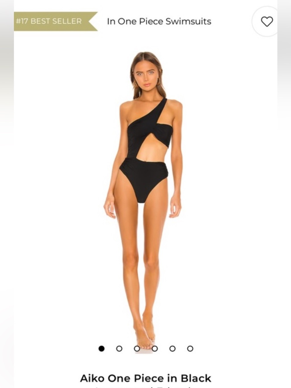 Lovers + Friends Aiko One Shoulder Black Cutout One Piece